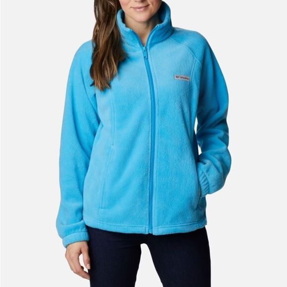 Columbia Benton Springs Blue Girls Full Zip Fleece Jacket Sweatshirt Size 10/12M - Picture 1 of 15
